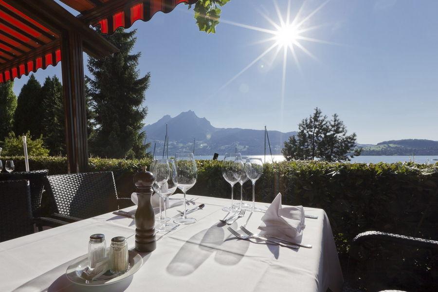 Gastehaus Baumgarten Hotel Kehrsiten Buitenkant foto