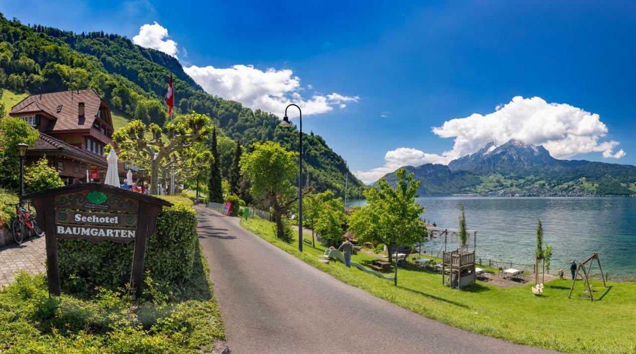 Gastehaus Baumgarten Hotel Kehrsiten Buitenkant foto